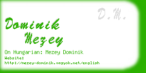 dominik mezey business card